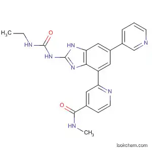 Molecular Structure of 797045-28-4 (4-Pyridinecarboxamide,
2-[2-[[(ethylamino)carbonyl]amino]-6-(3-pyridinyl)-1H-benzimidazol-4-yl]
-N-methyl-)