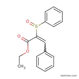 Molecular Structure of 805315-58-6 (2-Propenoic acid, 3-phenyl-2-(phenylsulfinyl)-, ethyl ester)