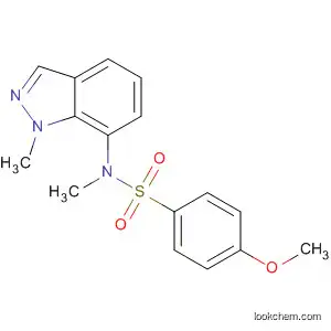 Molecular Structure of 865603-99-2 (Benzenesulfonamide,
4-methoxy-N-methyl-N-(1-methyl-1H-indazol-7-yl)-)