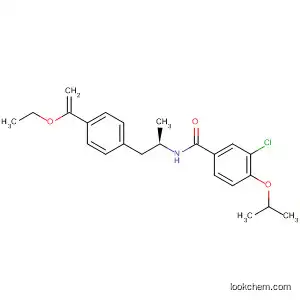 Molecular Structure of 869567-04-4 (Benzamide,
3-chloro-N-[(1R)-2-[4-(1-ethoxyethenyl)phenyl]-1-methylethyl]-4-(1-meth
ylethoxy)-)
