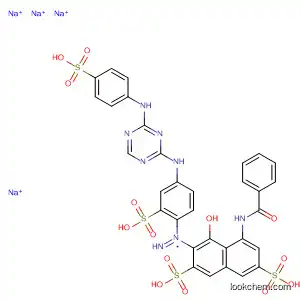 Molecular Structure of 870008-36-9 (2,7-Naphthalenedisulfonic acid,
5-(benzoylamino)-4-hydroxy-3-[2-[2-sulfo-4-[[4-[(4-sulfophenyl)amino]-1,
3,5-triazin-2-yl]amino]phenyl]azo]-, tetrasodium salt)