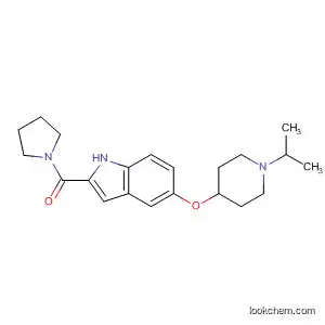 Molecular Structure of 872030-09-6 (Pyrrolidine,
1-[[5-[[1-(1-methylethyl)-4-piperidinyl]oxy]-1H-indol-2-yl]carbonyl]-)
