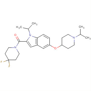 Piperidine,
4,4-difluoro-1-[[1-(1-methylethyl)-5-[[1-(1-methylethyl)-4-piperidinyl]oxy]-
1H-indol-2-yl]carbonyl]-