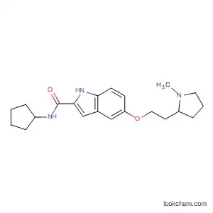 Molecular Structure of 872031-92-0 (1H-Indole-2-carboxamide,
N-cyclopentyl-5-[2-(1-methyl-2-pyrrolidinyl)ethoxy]-)