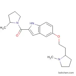 Molecular Structure of 872032-02-5 (Pyrrolidine,
2-methyl-1-[[5-[2-(1-methyl-2-pyrrolidinyl)ethoxy]-1H-indol-2-yl]carbonyl]-)
