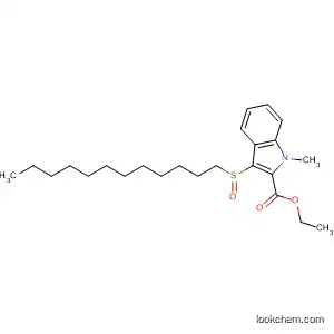 Molecular Structure of 872593-10-7 (1H-Indole-2-carboxylic acid, 3-(dodecylsulfinyl)-1-methyl-, ethyl ester)