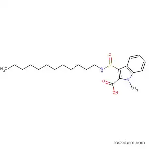 Molecular Structure of 872593-15-2 (1H-Indole-2-carboxylic acid, 3-[(dodecylamino)sulfinyl]-1-methyl-)