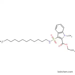 Molecular Structure of 872593-16-3 (1H-Indole-2-carboxylic acid, 3-[(dodecylamino)sulfonyl]-1-methyl-, ethyl
ester)