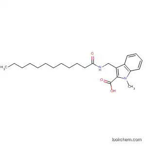 Molecular Structure of 872593-21-0 (1H-Indole-2-carboxylic acid, 1-methyl-3-[[(1-oxododecyl)amino]methyl]-)