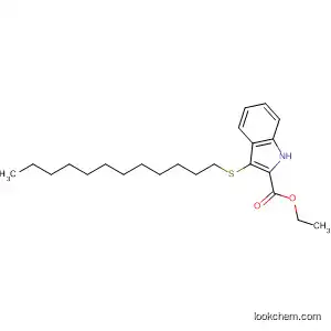 Molecular Structure of 872593-22-1 (1H-Indole-2-carboxylic acid, 3-(dodecylthio)-, ethyl ester)