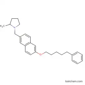 Molecular Structure of 872711-81-4 (Pyrrolidine, 2-methyl-1-[[6-[(5-phenylpentyl)oxy]-2-naphthalenyl]methyl]-)