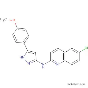 Molecular Structure of 873008-34-5 (2-Quinolinamine, 6-chloro-N-[5-(4-methoxyphenyl)-1H-pyrazol-3-yl]-)