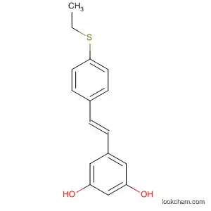 Molecular Structure of 873209-44-0 (1,3-Benzenediol, 5-[(1E)-2-[4-(ethylthio)phenyl]ethenyl]-)