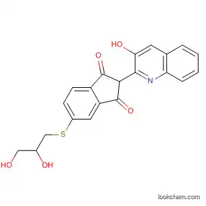 Molecular Structure of 873220-23-6 (1H-Indene-1,3(2H)-dione,
5-[(2,3-dihydroxypropyl)thio]-2-(3-hydroxy-2-quinolinyl)-)