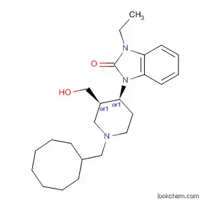 Molecular Structure of 873567-64-7 (2H-Benzimidazol-2-one,
1-[(3R,4S)-1-(cyclooctylmethyl)-3-(hydroxymethyl)-4-piperidinyl]-3-ethyl-
1,3-dihydro-, rel-)