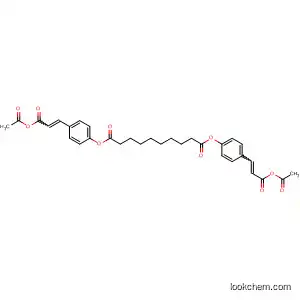 Molecular Structure of 873852-37-0 (Decanedioic acid, bis[4-[3-(acetyloxy)-3-oxo-1-propenyl]phenyl] ester)