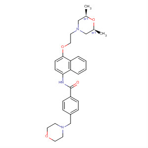 Benzamide,  N-[4-[2-[(2R,6S)-2,6-dimethyl-4-morpholinyl]ethoxy]-1-naphthalenyl]-4-(  4-morpholinylmethyl)-, rel-