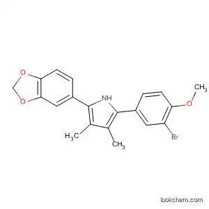 Molecular Structure of 874150-23-9 (1H-Pyrrole,
2-(1,3-benzodioxol-5-yl)-5-(3-bromo-4-methoxyphenyl)-3,4-dimethyl-)