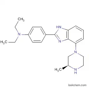 Molecular Structure of 874278-71-4 (Benzenamine,
N,N-diethyl-4-[4-[(3S)-3-methyl-1-piperazinyl]-1H-benzimidazol-2-yl]-)