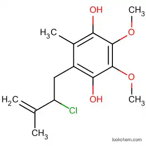 Molecular Structure of 874298-79-0 (1,4-Benzenediol,
2-(2-chloro-3-methyl-3-butenyl)-5,6-dimethoxy-3-methyl-)