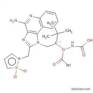 Molecular Structure of 874331-26-7 (Carbamic acid,
[2-[4-amino-2-[(1,1-dioxido-2-isothiazolidinyl)methyl]-1H-imidazo[4,5-c]
quinolin-1-yl]ethyl]-, 1,1-dimethylethyl ester)