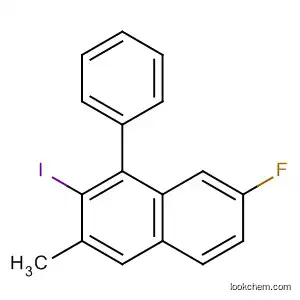 Molecular Structure of 874338-49-5 (Naphthalene, 7-fluoro-2-iodo-3-methyl-1-phenyl-)