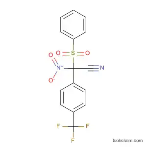 Molecular Structure of 875099-33-5 (Benzeneacetonitrile, 2-nitro-a-(phenylsulfonyl)-4-(trifluoromethyl)-)