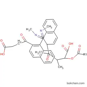 Molecular Structure of 875136-08-6 (Butanoic acid,
4,4'-[(1R)-[1,1'-binaphthalene]-2,2'-diylbis(methylimino)]bis[4-oxo-,
dimethyl ester)