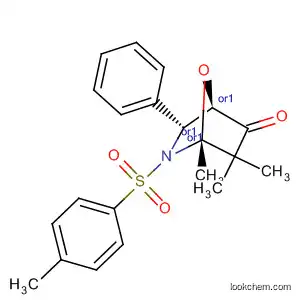 Molecular Structure of 875485-42-0 (7-Oxa-2-azabicyclo[2.2.1]heptan-5-one,
1,6,6-trimethyl-2-[(4-methylphenyl)sulfonyl]-3-phenyl-, (1R,3R,4R)-rel-)