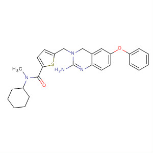 2-Thiophenecarboxamide,  5-[(2-amino-6-phenoxy-3(4H)-quinazolinyl)methyl]-N-cyclohexyl-N-meth  yl-