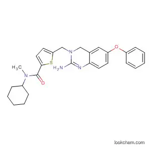 Molecular Structure of 876767-20-3 (2-Thiophenecarboxamide,
5-[(2-amino-6-phenoxy-3(4H)-quinazolinyl)methyl]-N-cyclohexyl-N-meth
yl-)