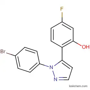 Molecular Structure of 876950-49-1 (Phenol, 2-[1-(4-bromophenyl)-1H-pyrazol-5-yl]-5-fluoro-)