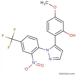 Molecular Structure of 876950-87-7 (Phenol,
5-methoxy-2-[1-[2-nitro-4-(trifluoromethyl)phenyl]-1H-pyrazol-5-yl]-)