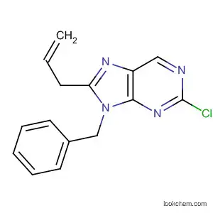 Molecular Structure of 884521-07-7 (9H-Purine, 2-chloro-9-(phenylmethyl)-8-(2-propenyl)-)