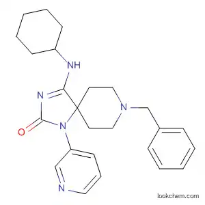 Molecular Structure of 885112-52-7 (1,3,8-Triazaspiro[4.5]dec-3-en-2-one,
4-(cyclohexylamino)-8-(phenylmethyl)-1-(3-pyridinyl)-)