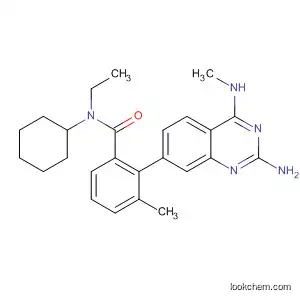 Molecular Structure of 887235-11-2 (Benzamide,
2-[2-amino-4-(methylamino)-7-quinazolinyl]-N-cyclohexyl-N-ethyl-3-meth
yl-)