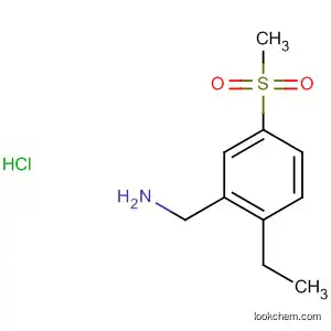 Molecular Structure of 889856-99-9 (Benzenemethanamine, a-ethyl-4-(methylsulfonyl)-, hydrochloride)