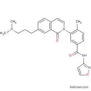 Molecular Structure of 895569-00-3 (Benzamide,
3-[7-[3-(dimethylamino)propyl]-1-oxo-2(1H)-isoquinolinyl]-N-3-isoxazolyl
-4-methyl-)