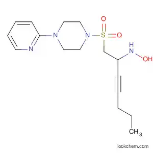 Molecular Structure of 895573-75-8 (Piperazine, 1-[[2-(hydroxyamino)-3-heptynyl]sulfonyl]-4-(2-pyridinyl)-)
