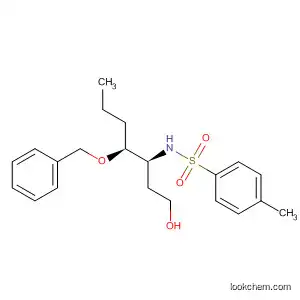 Molecular Structure of 905859-37-2 (Benzenesulfonamide,
N-[(1S,2S)-1-(2-hydroxyethyl)-2-(phenylmethoxy)pentyl]-4-methyl-)
