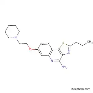 Molecular Structure of 905922-48-7 (Thiazolo[4,5-c]quinolin-4-amine, 7-[2-(1-piperidinyl)ethoxy]-2-propyl-)