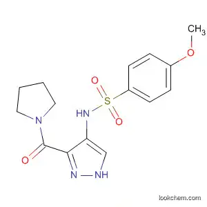 Molecular Structure of 906084-47-7 (Pyrrolidine,
1-[[4-[[(4-methoxyphenyl)sulfonyl]amino]-1H-pyrazol-3-yl]carbonyl]-)