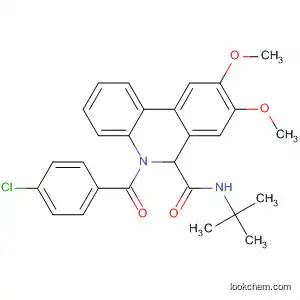 Molecular Structure of 909545-59-1 (6-Phenanthridinecarboxamide,
5-(4-chlorobenzoyl)-N-(1,1-dimethylethyl)-5,6-dihydro-8,9-dimethoxy-)