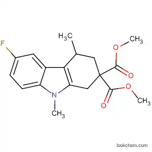 Molecular Structure of 909802-26-2 (2H-Carbazole-2,2-dicarboxylic acid,
6-fluoro-1,3,4,9-tetrahydro-4,9-dimethyl-, dimethyl ester)