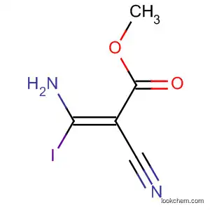 Molecular Structure of 114907-79-8 (2-Propenoic acid, 3-amino-2-cyano-3-iodo-, methyl ester, (2E)-)