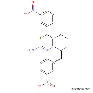 Molecular Structure of 129116-67-2 (4H-3,1-Benzothiazin-2-amine,
5,6,7,8-tetrahydro-4-(3-nitrophenyl)-8-[(3-nitrophenyl)methylene]-)
