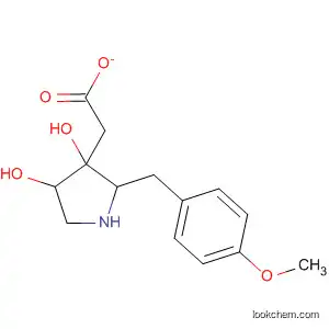 Molecular Structure of 13962-16-8 (3,4-Pyrrolidinediol, 2-[(4-methoxyphenyl)methyl]-, 3-acetate)
