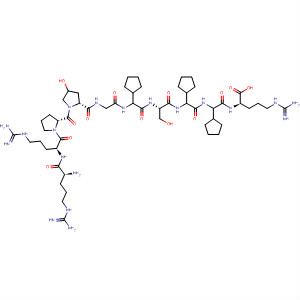 Molecular Structure of 156881-50-4 (L-Arginine,
D-arginyl-L-arginyl-L-prolyl-(4R)-4-hydroxy-L-prolylglycyl-(2S)-2-cyclopent
ylglycyl-L-seryl-(2R)-2-cyclopentylglycyl-(2S)-2-cyclopentylglycyl-)