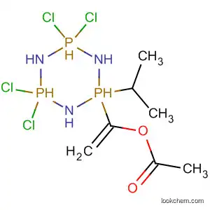 Molecular Structure of 161896-00-0 (1,3,5,2,4,6-Triazatriphosphorine,
2-[1-(acetyloxy)ethenyl]-4,4,6,6-tetrachloro-2,2,4,4,6,6-hexahydro-2-(1-
methylethyl)-)