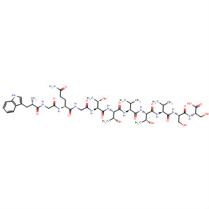Molecular Structure of 178327-51-0 (L-Serine,
L-tryptophylglycyl-L-glutaminylglycyl-L-threonyl-L-threonyl-L-valyl-L-threonyl
-L-valyl-L-seryl-)